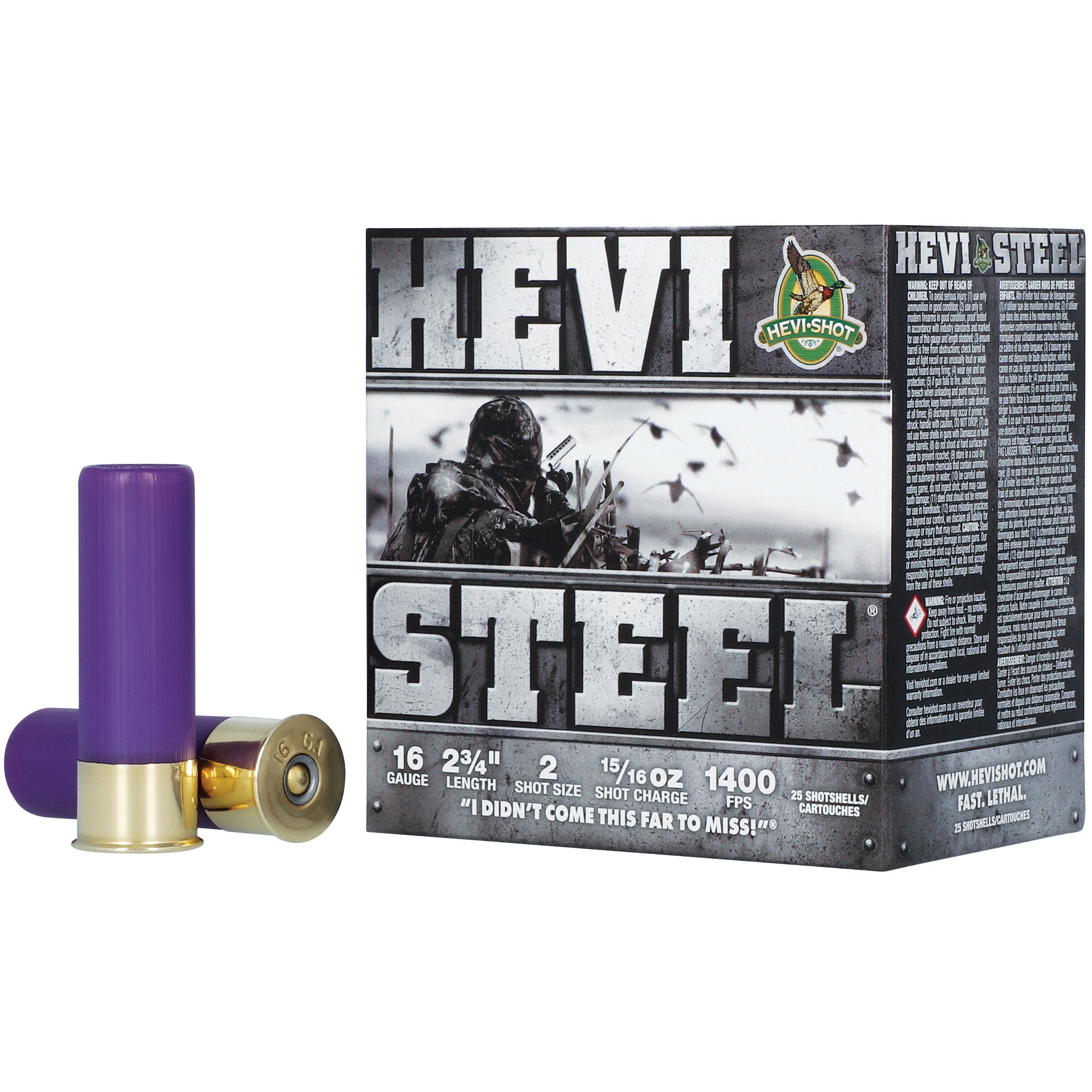 HEVI-Shot HEVI-Steel 16 Gauge 2.75-Inch Steel Shotshells – 15/16 oz #2