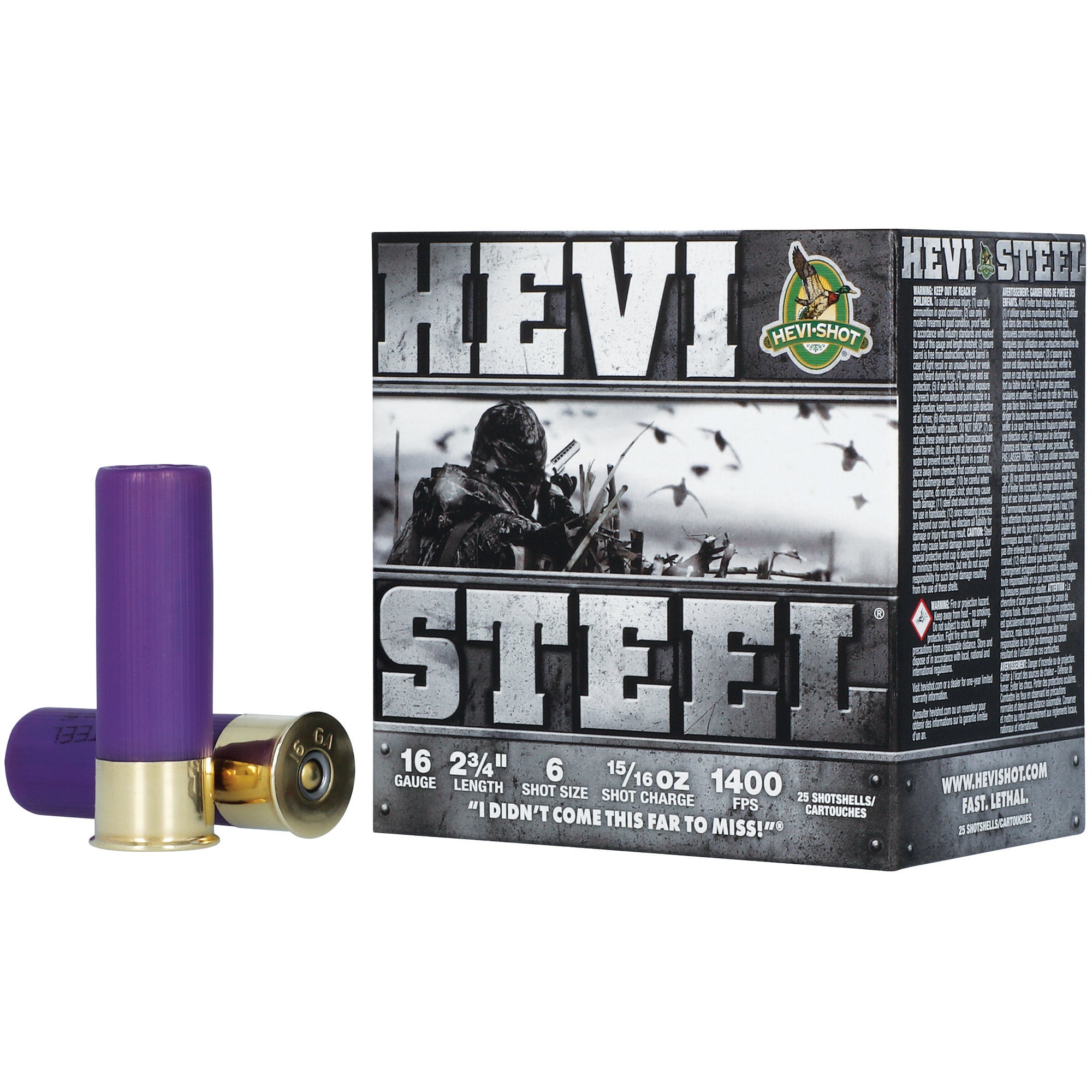 HEVI-Shot HEVI-Steel 16 Gauge 2.75-Inch 15/16 oz #6 Steel Shotshells