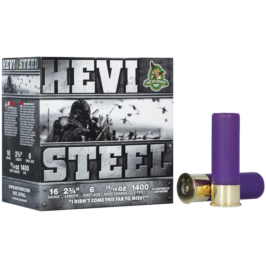 HEVI-Shot HEVI-Steel 16 Gauge 2.75-Inch 15/16 oz #6 Steel Shotshells