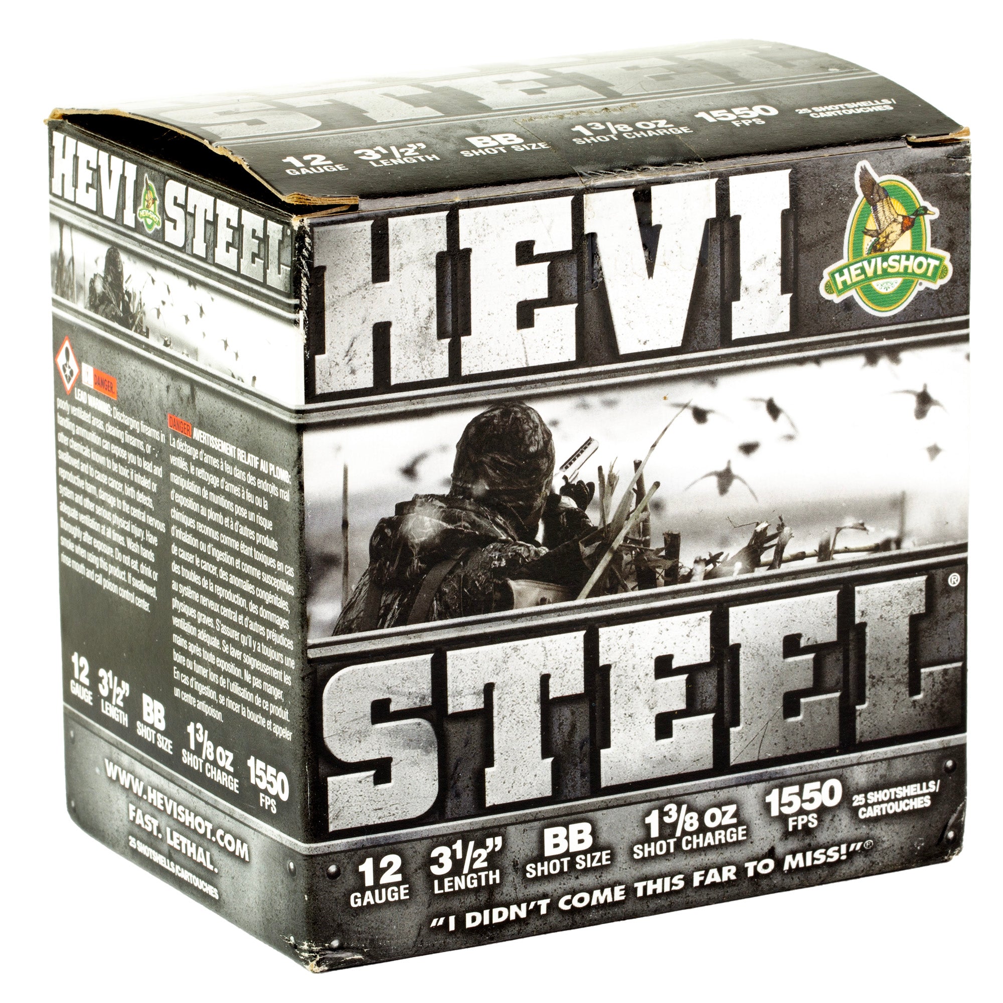 HEVI-Shot HEVI-Steel 12 Gauge 3.5-Inch BB Shotshells – High-Velocity Steel Load for Waterfowl Hunting