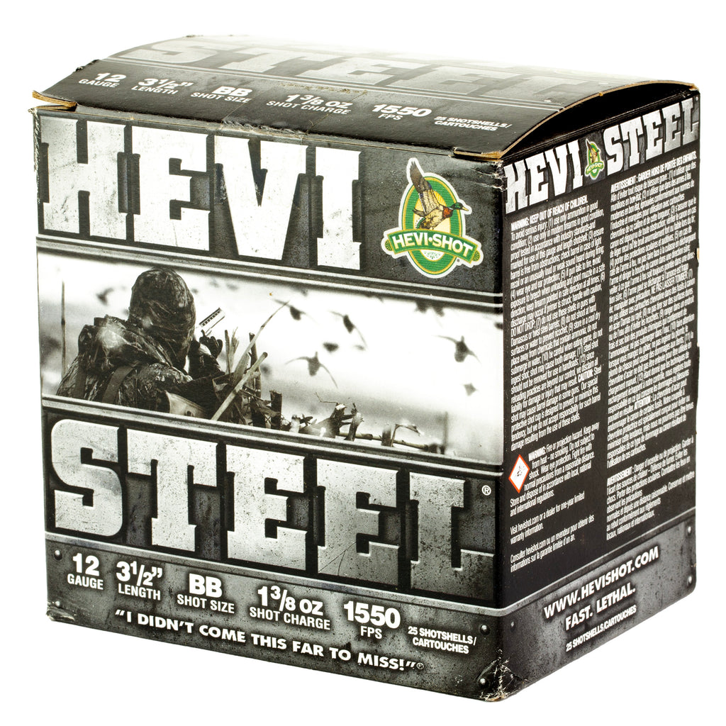 HEVI-Shot HEVI-Steel 12 Gauge 3.5-Inch BB Shotshells – High-Velocity Steel Load for Waterfowl Hunting