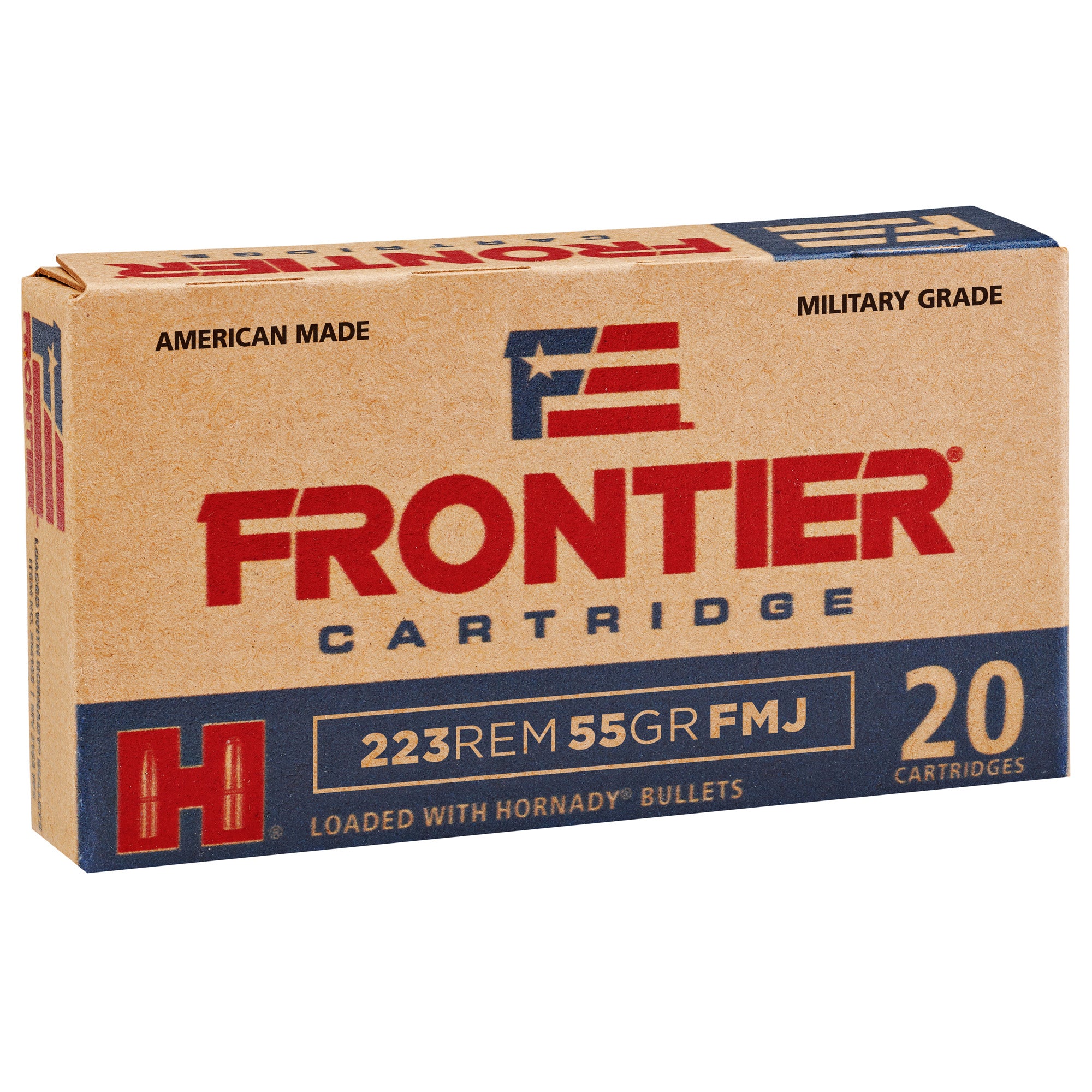 Frontier Cartridge Lake City 223 Remington 55 Grain FMJ Ammunition - Box of 20