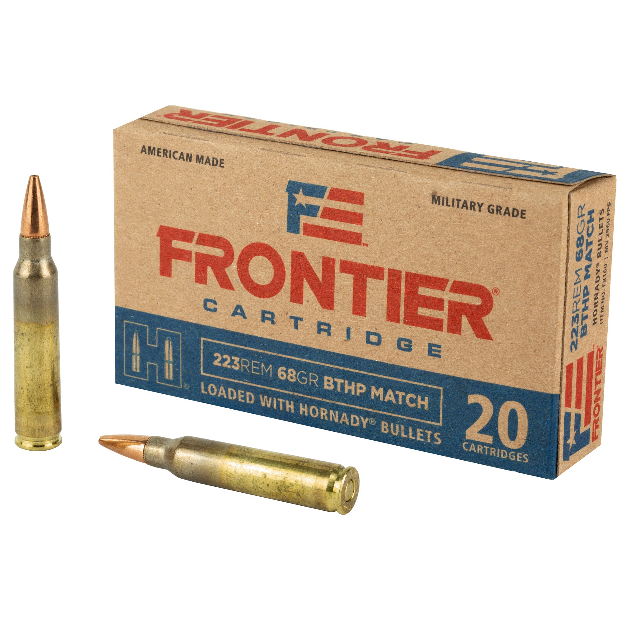 Frontier Cartridge 223 Remington 68 Grain Boat Tail Hollow Point Ammo (20 Rounds per Box)