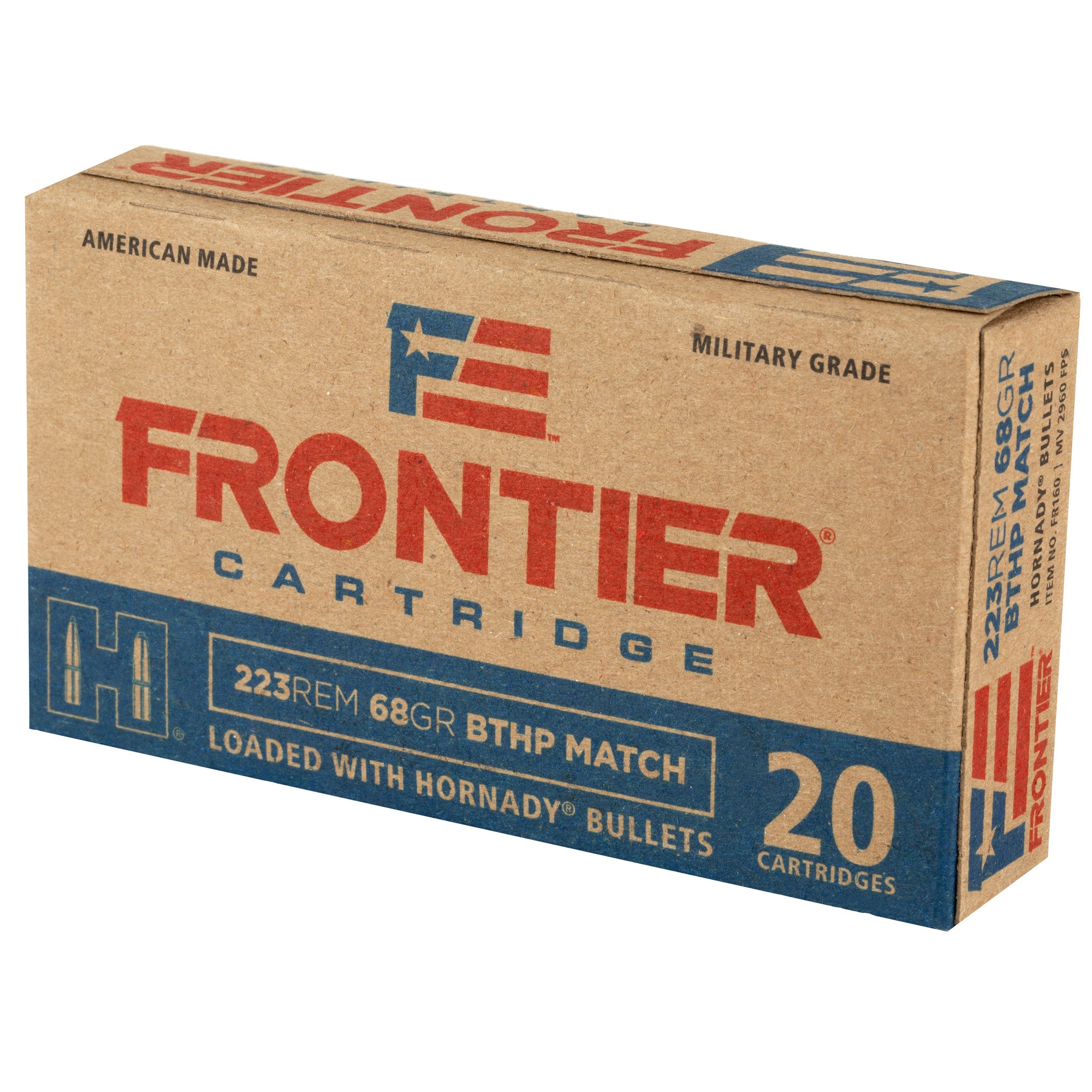 Frontier Cartridge 223 Remington 68 Grain Boat Tail Hollow Point Ammo (20 Rounds per Box)