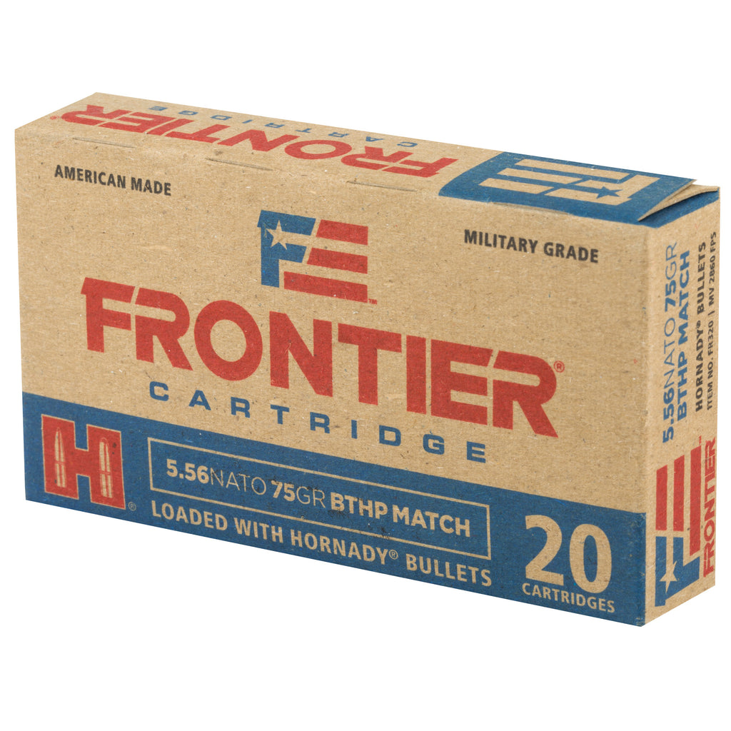 Frontier Cartridge 556 NATO 75 Grain Boat Tail Hollow Point Ammunition - Pack of 20