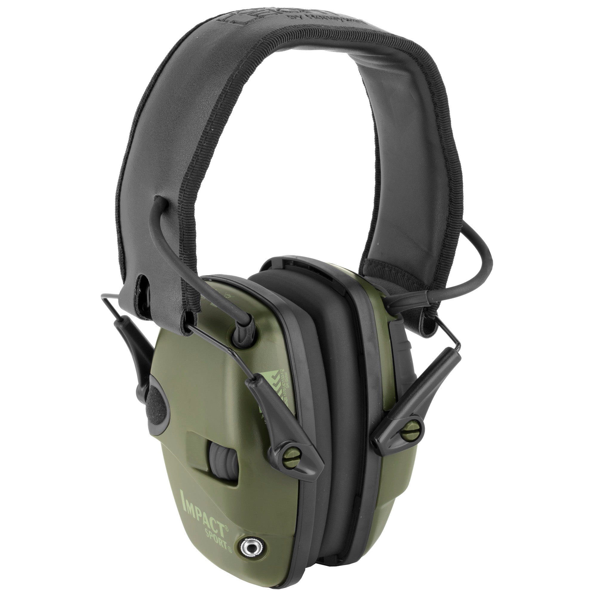 Howard Leight Impact Sport Electronic Earmuff in Olive Drab Green
