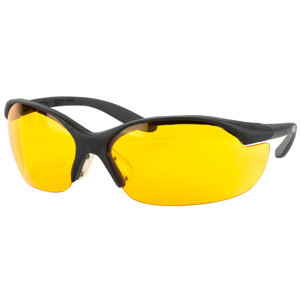 Howard Leight Vapor II Safety Glasses with Orange Lens, Black Frame