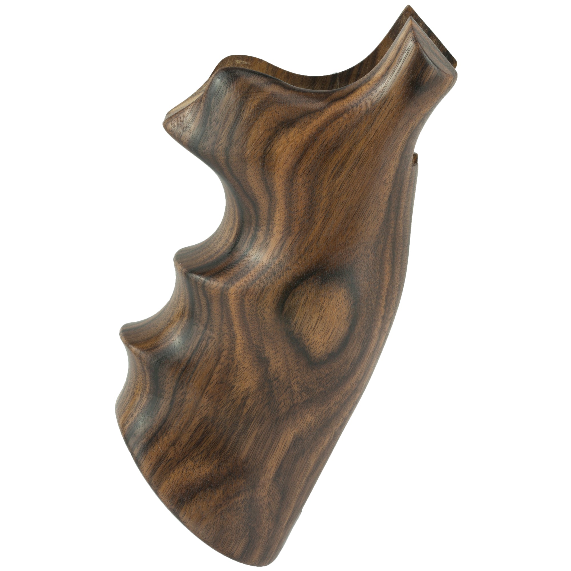 Hogue Fancy Hardwood Revolver Grip for S&W K & L Frame Square Butt — Pau Ferro Wood