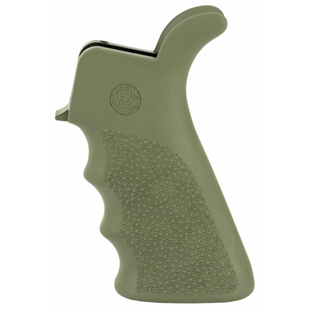 Hogue Overmolded AR-15 Rifle Grip with Finger Grooves and Beavertail in Olive Drab Green - Part #15021