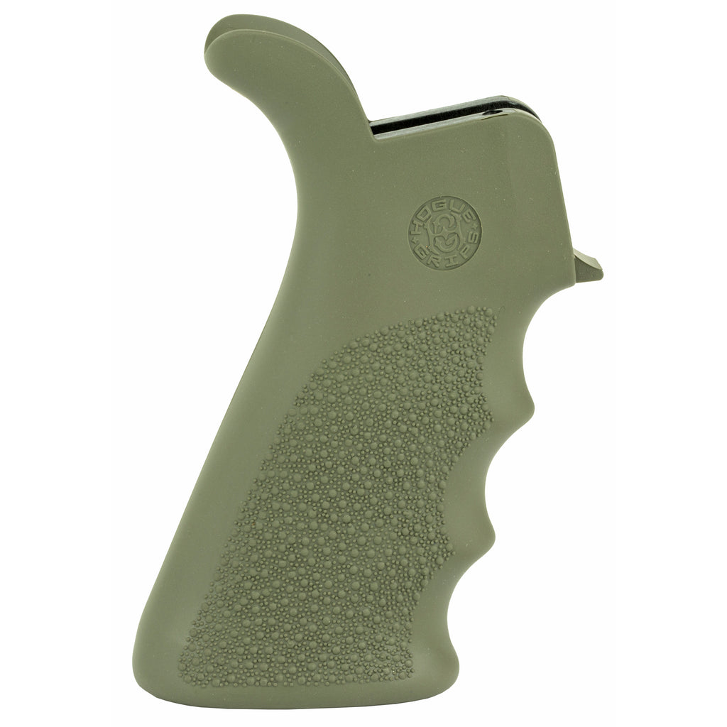 Hogue Overmolded AR-15 Rifle Grip with Finger Grooves and Beavertail in Olive Drab Green - Part #15021