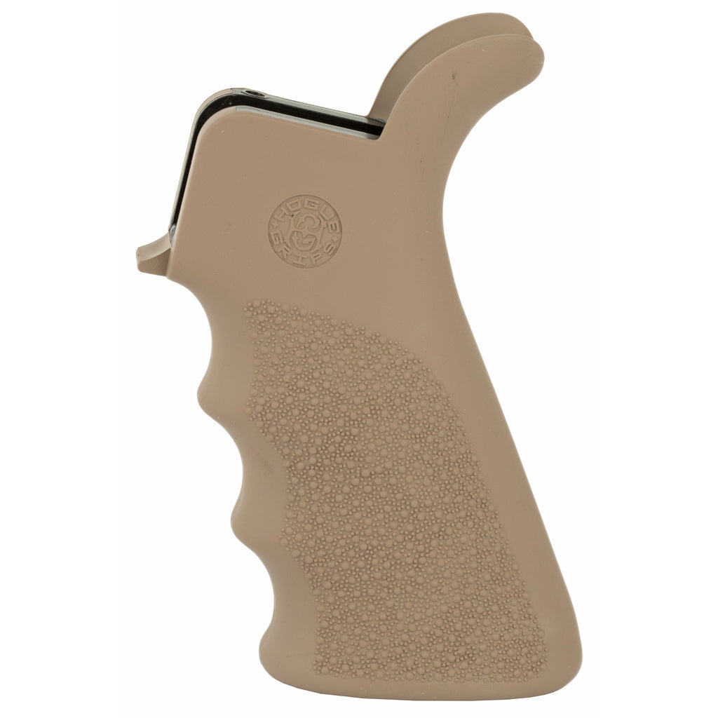 Hogue Overmolded AR/M16 Flat Dark Earth Rubber Pistol Grip with Finger Grooves and Beavertail