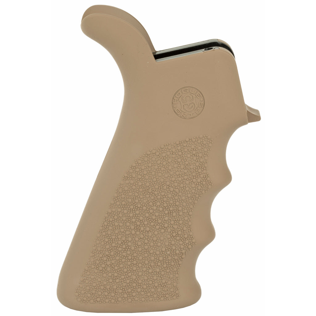 Hogue Overmolded AR/M16 Flat Dark Earth Rubber Pistol Grip with Finger Grooves and Beavertail