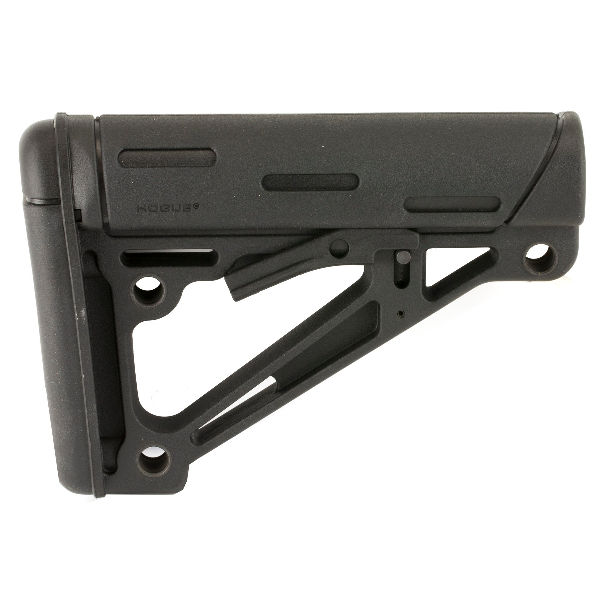 Hogue AR-15 Collapsible Stock with Rubber Overmolding, Commercial Size - Black (Part #15050)