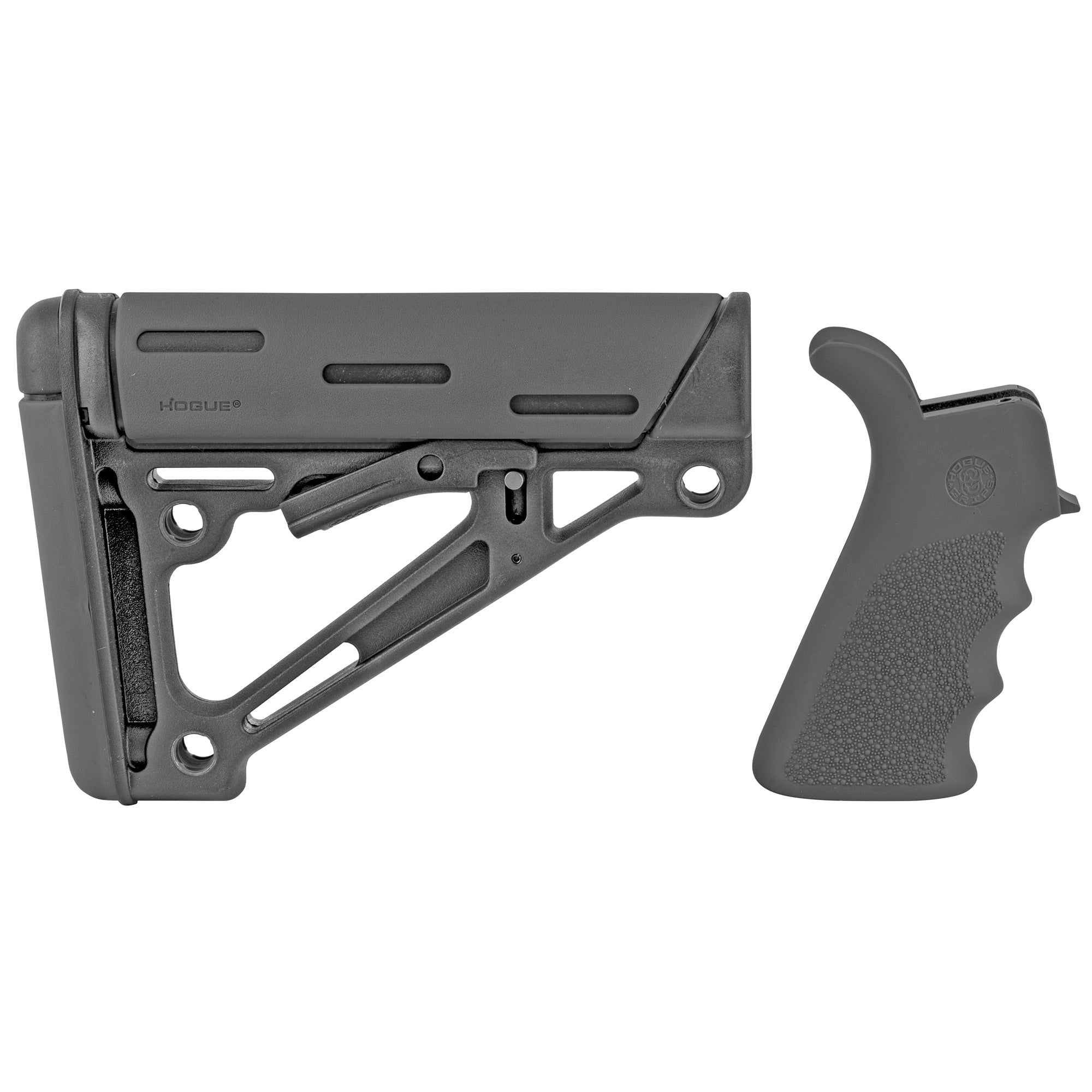 Hogue Overmolded AR-15 Collapsible Stock Kit with Pistol Grip – Black