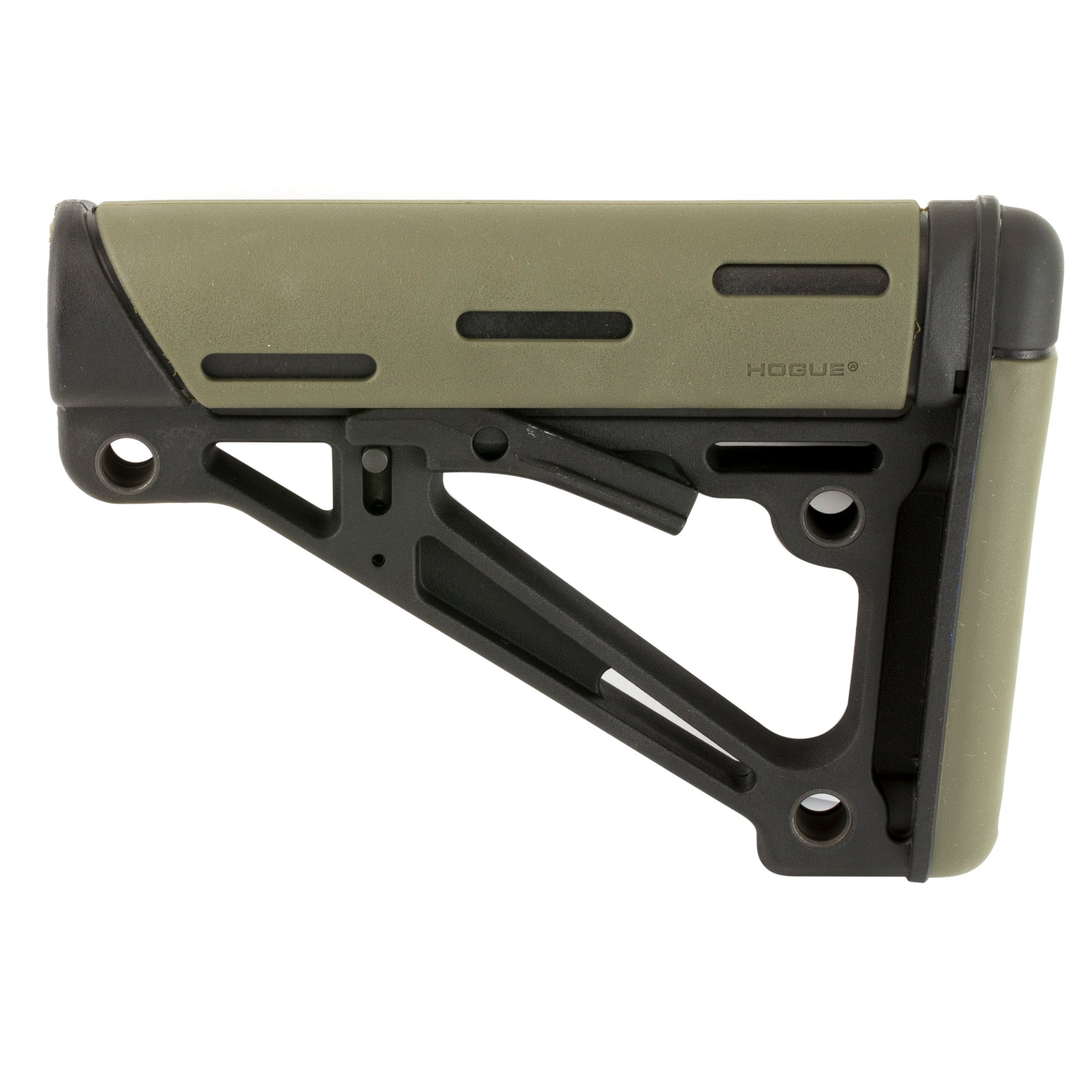 Hogue AR-15 Collapsible Stock Mil-Spec Overmolded in Olive Drab Green