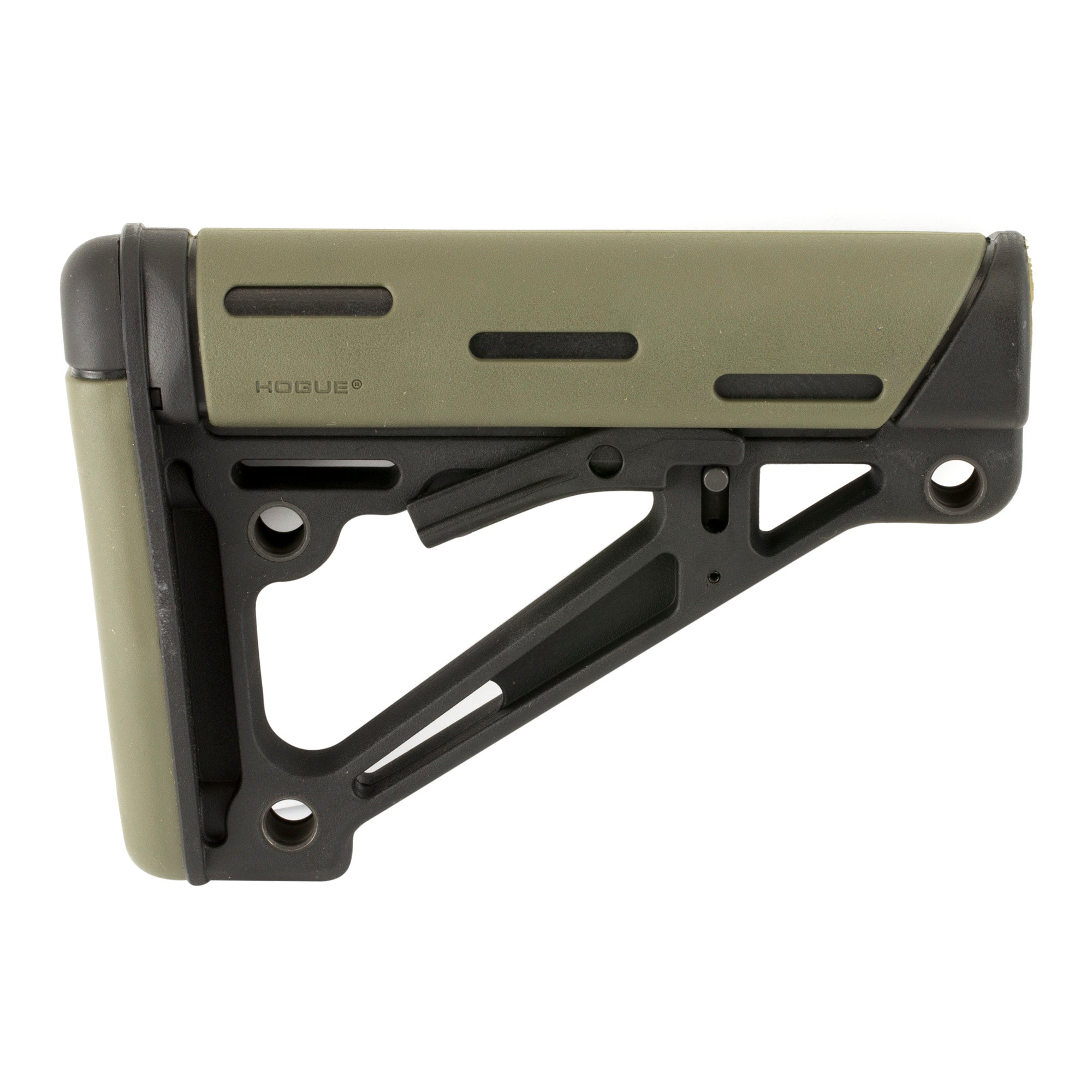 Hogue AR-15 Collapsible Stock Mil-Spec Overmolded in Olive Drab Green