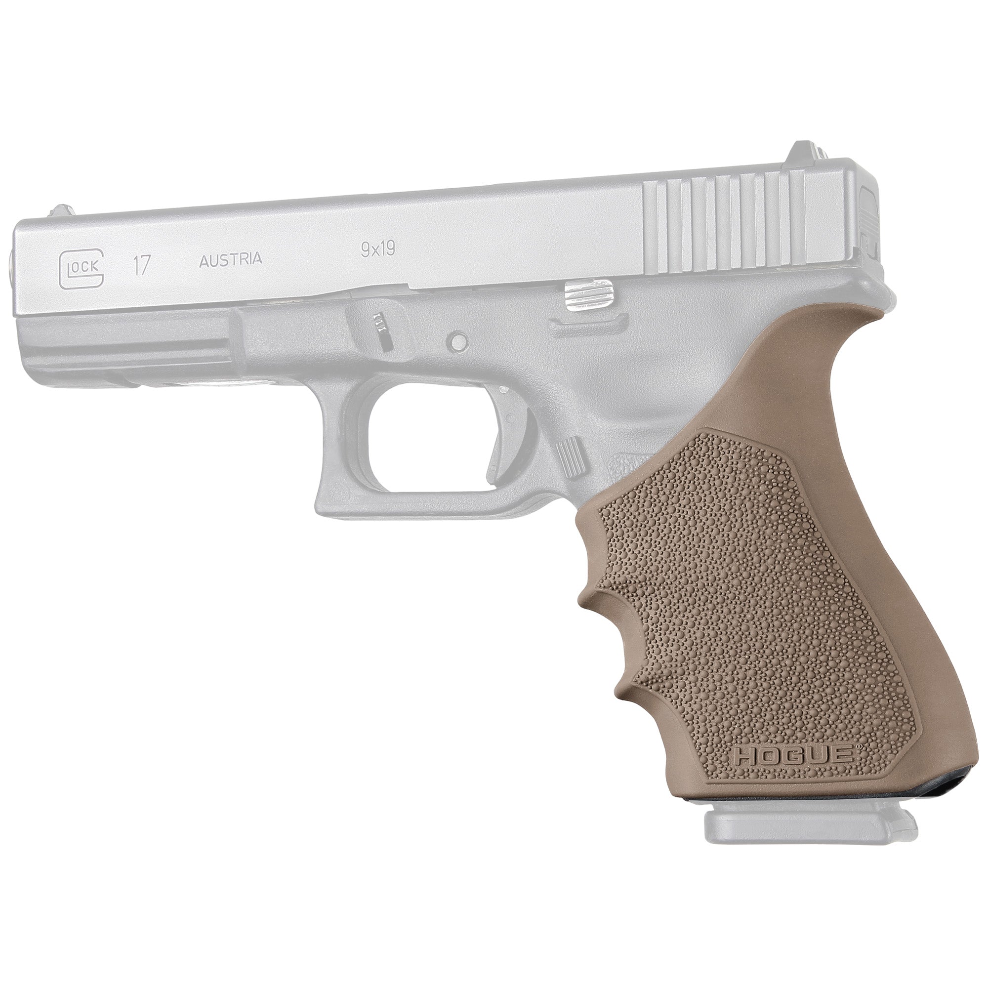 Hogue HandAll Beavertail Grip Sleeve for Glock 17, 34, & More - Flat Dark Earth