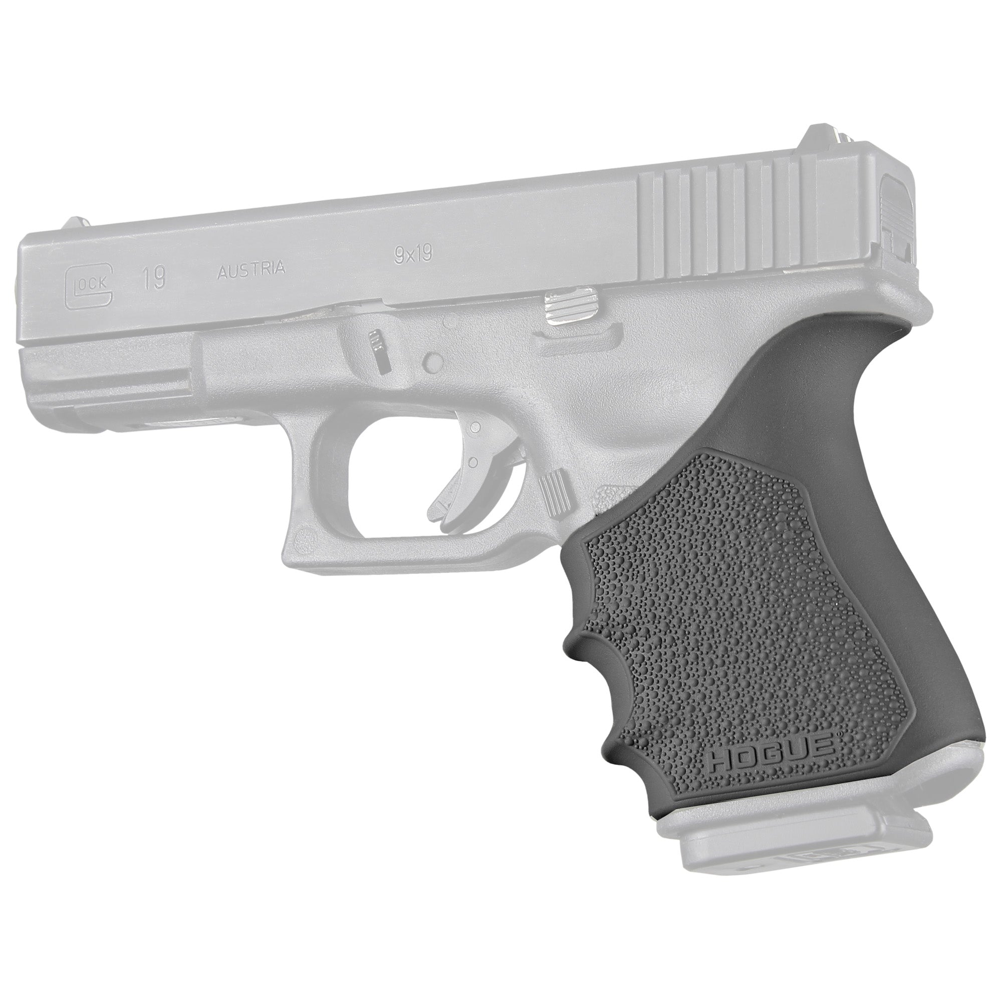 Hogue HandAll Beavertail Grip Sleeve for Glock 19, 23, and More - Black