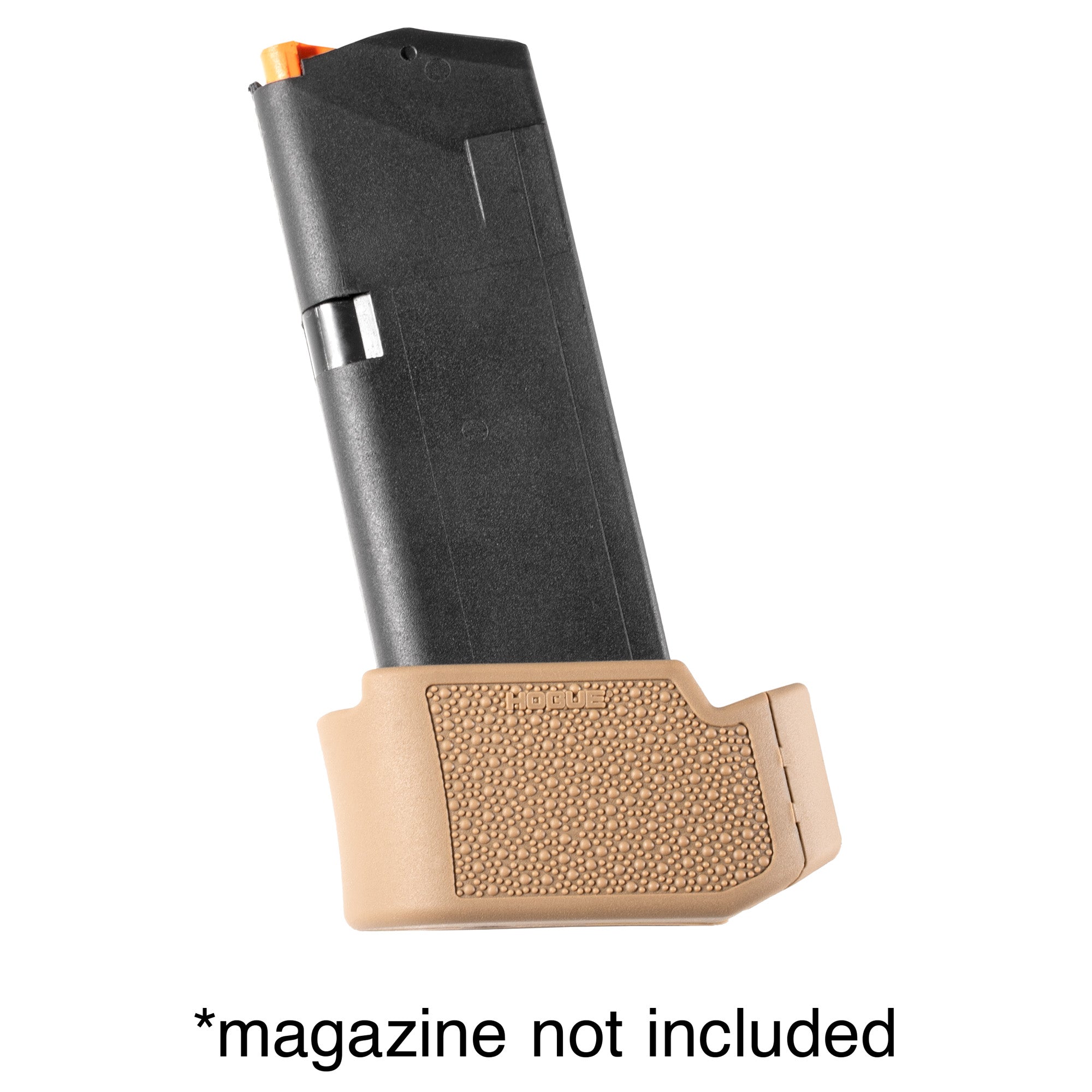 Hogue OverMolded Rubber Grip Extension Base Pad for 10/15 Round Magazines - Flat Dark Earth