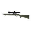 Hogue Overmolded Rubber Stock for Ruger 10/22 with .920-inch Barrel, Olive Drab Green