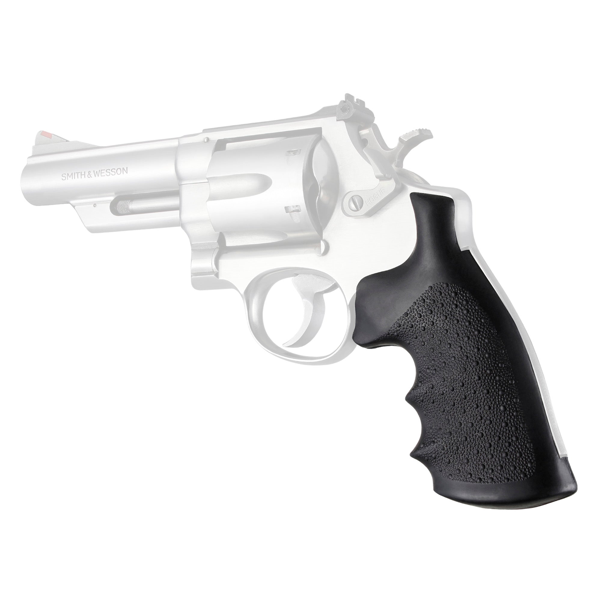 Hogue Rubber Revolver Grip for Smith & Wesson N Frame Square Butt - Black
