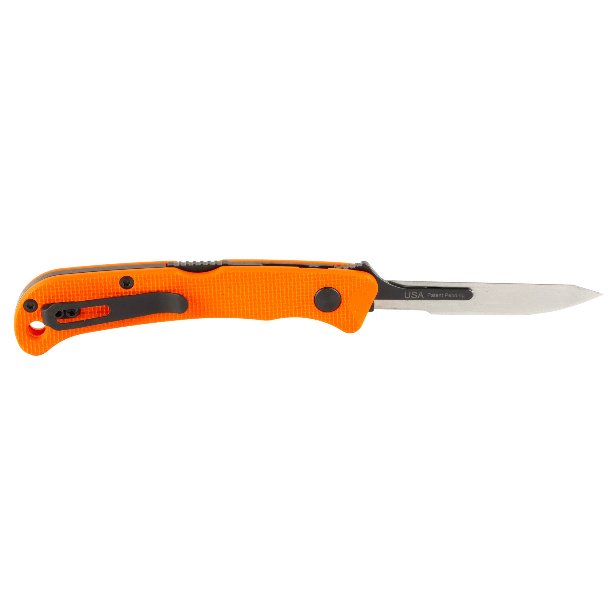 Hogue Expel Folding Knife 2.5 inch Plain Edge G10 Handle with Orange Accents