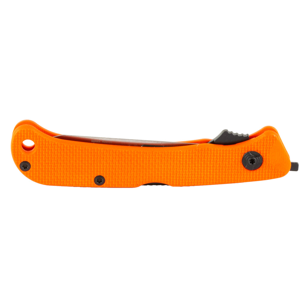 Hogue Expel Folding Knife 2.5 inch Plain Edge G10 Handle with Orange Accents