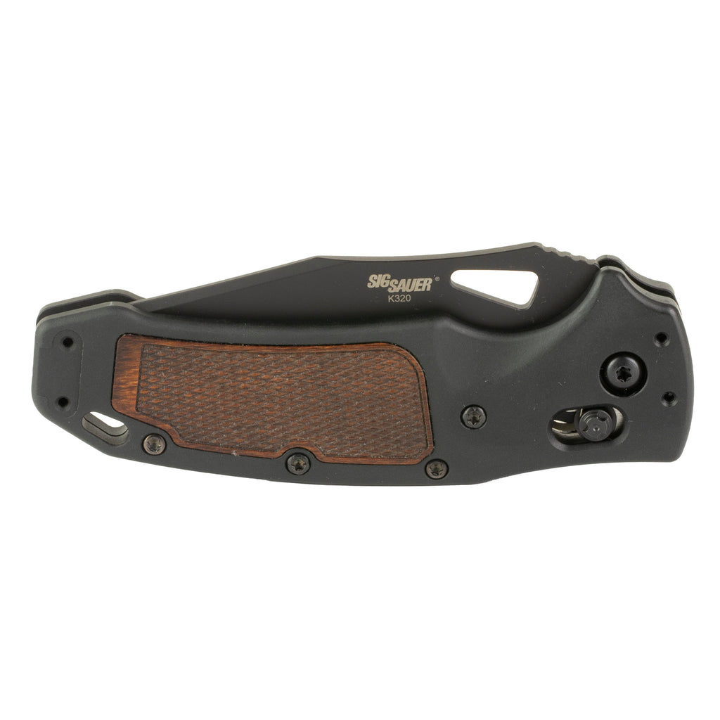 Hogue Sig K320 AXG Classic Folding Knife - 3.5 Inch CPM-S30V Blade, Black Handle