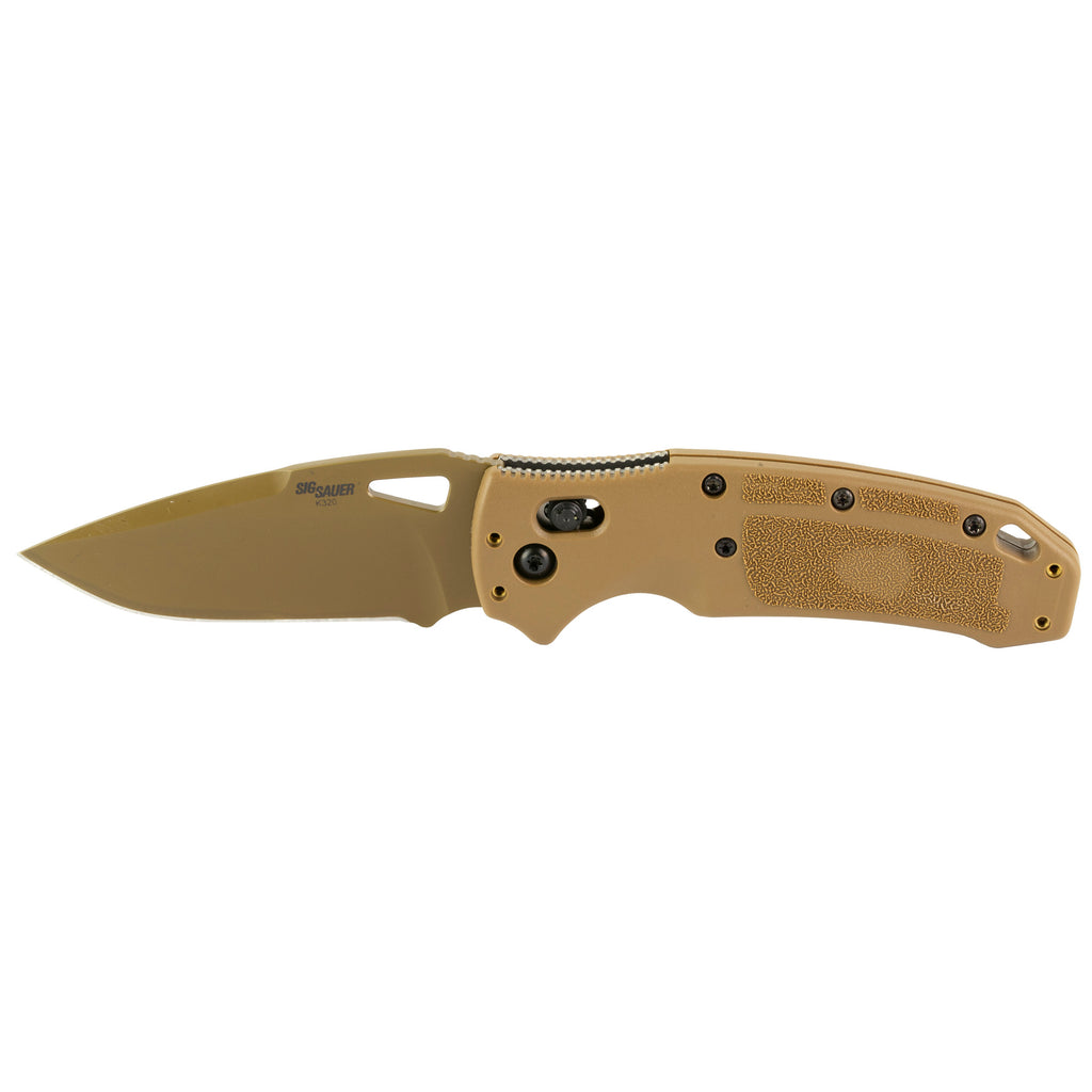 Hogue Sig K320 M17 3.5-Inch Folding Knife with CPM-S30V Steel, Tan Handle