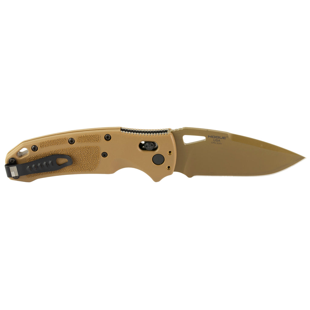 Hogue Sig K320 M17 3.5-Inch Folding Knife with CPM-S30V Steel, Tan Handle