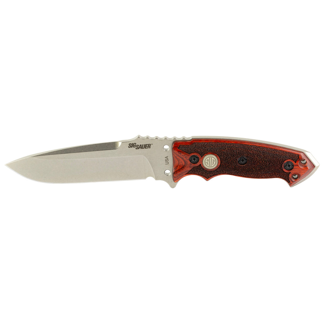 Hogue Sig EX-F01 Stainless Elite Fixed Blade Knife - 5.5-inch A2 Tool Steel with Brown Handle