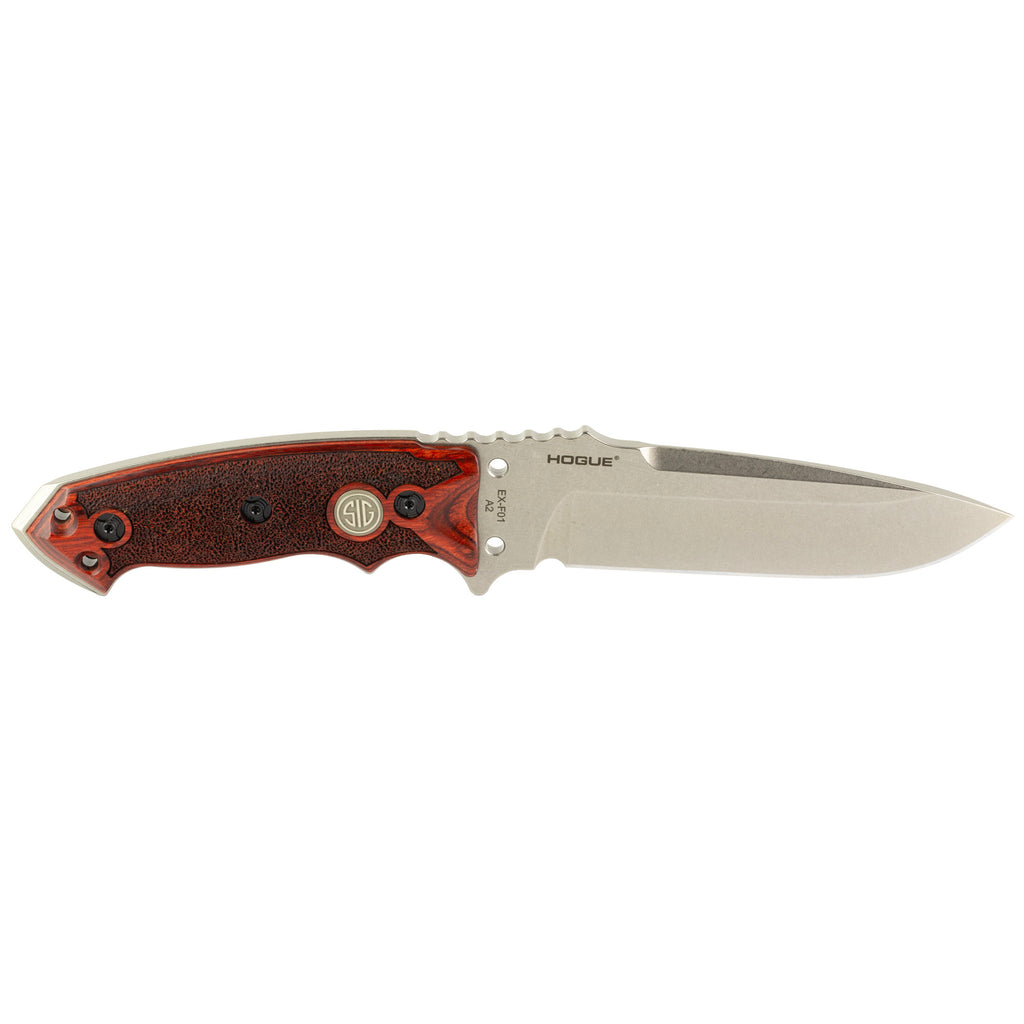 Hogue Sig EX-F01 Stainless Elite Fixed Blade Knife - 5.5-inch A2 Tool Steel with Brown Handle