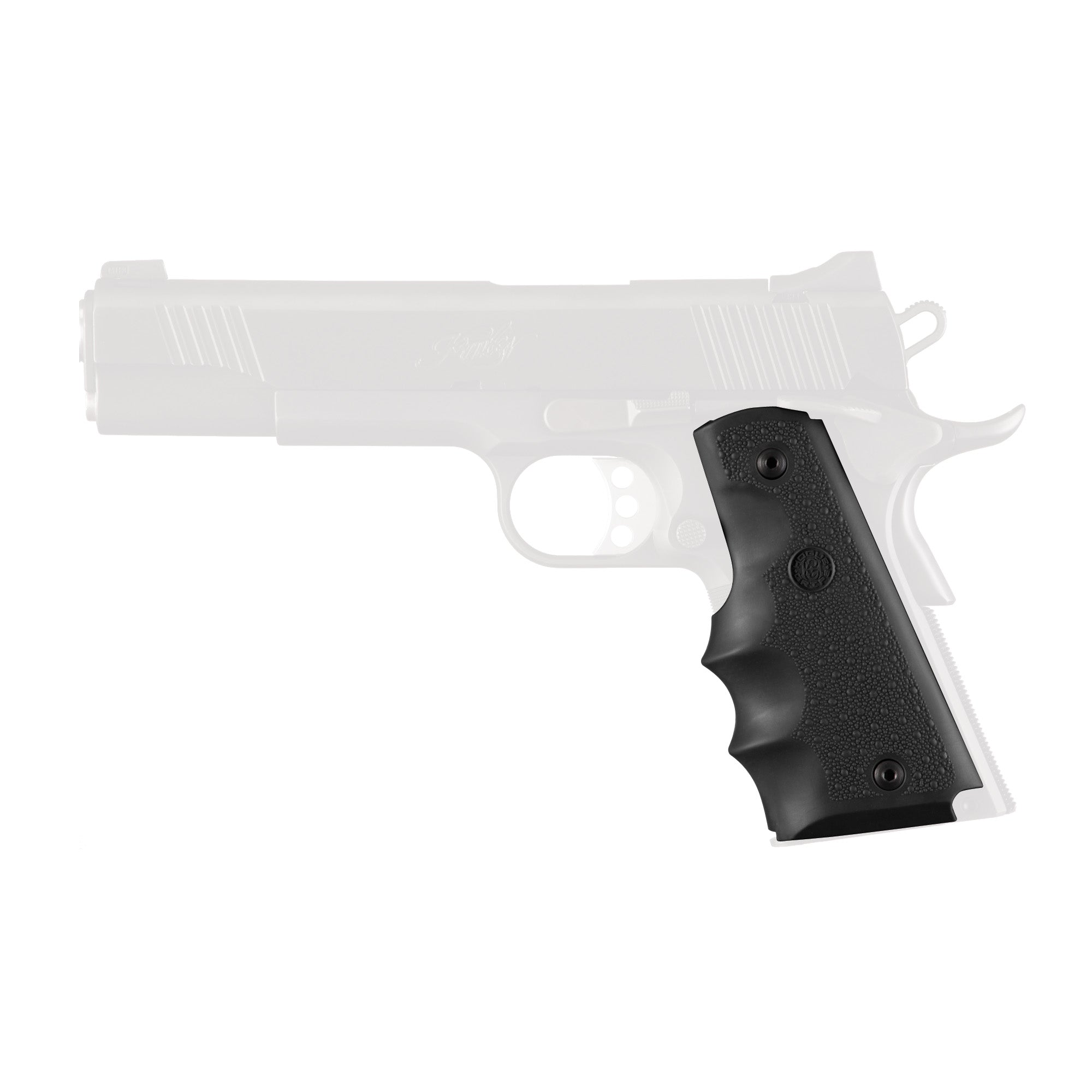 Hogue Rubber Grip for 1911 Government Model with Finger Grooves - Black