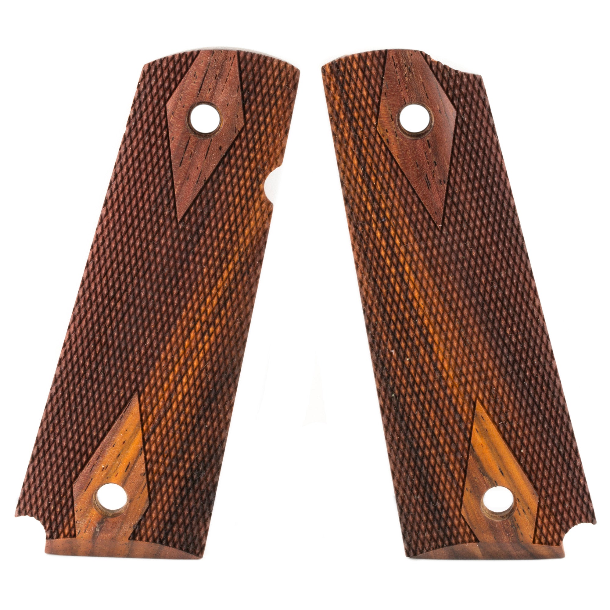 Hogue Fancy Hardwood Checkered Cocobolo Grip Panel for 1911 Government Models