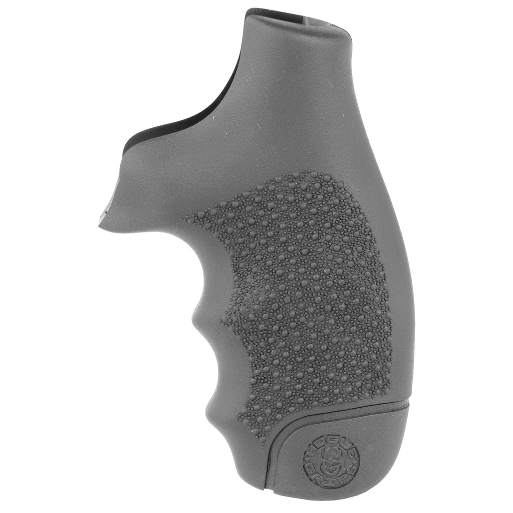 Hogue Monogrip for Smith & Wesson J Frame Round Butt Revolvers – Black Rubber Grip with Finger Grooves