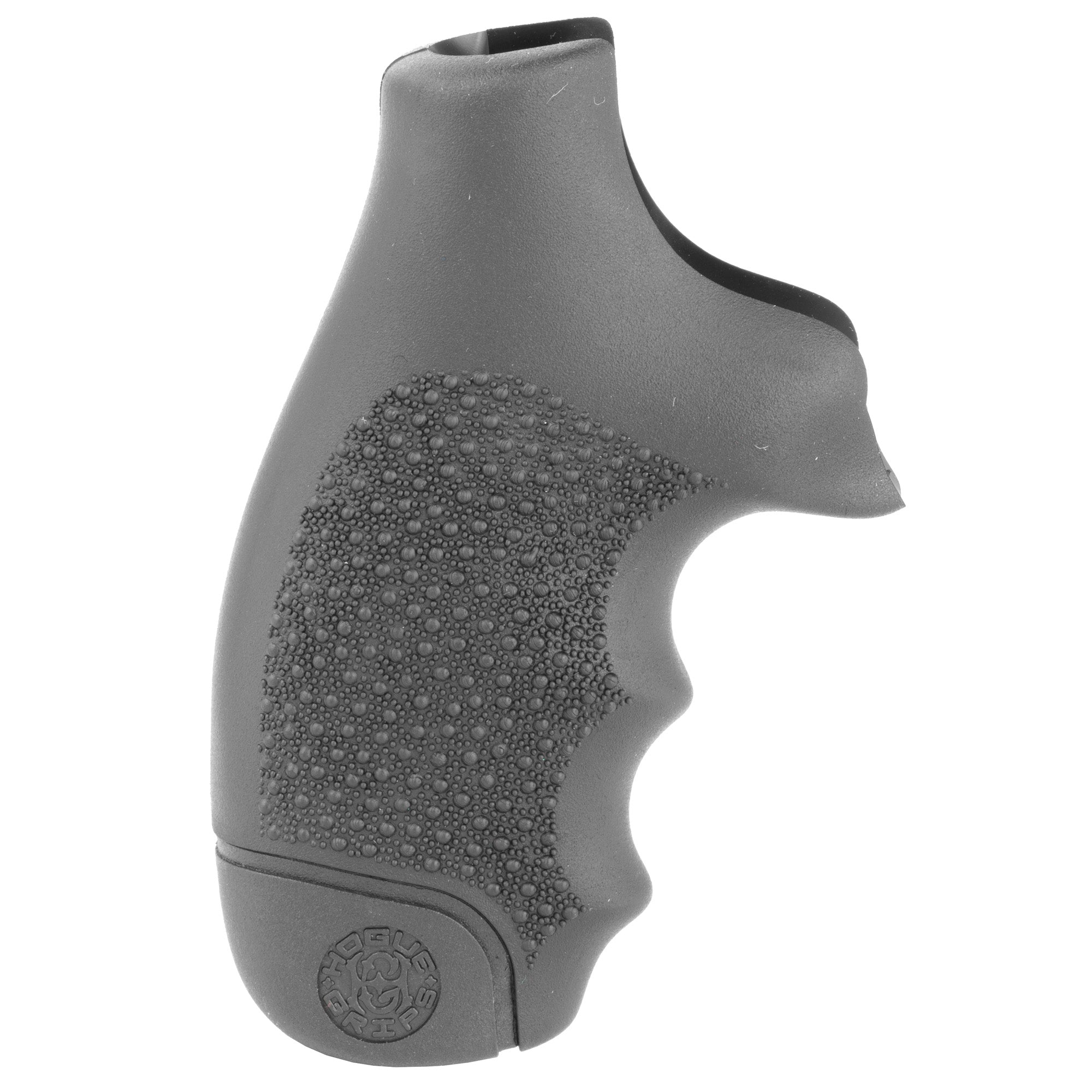 Hogue Monogrip for Smith & Wesson J Frame Round Butt Revolvers – Black Rubber Grip with Finger Grooves