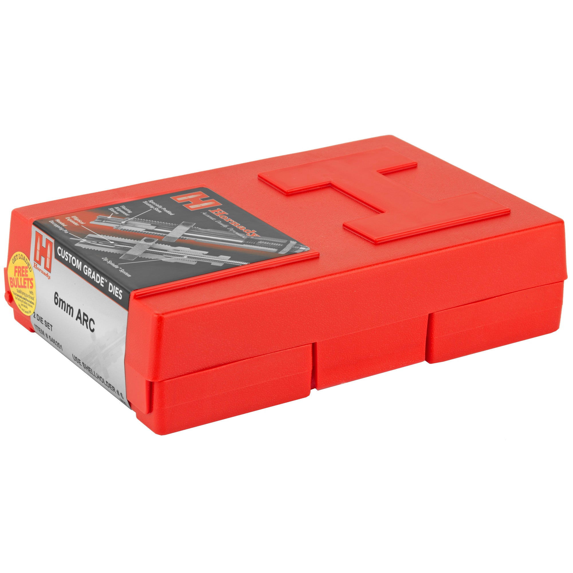 Hornady HRNDY 2-Die Set for 6mm ARC - Precision Titanium Reloading Tools