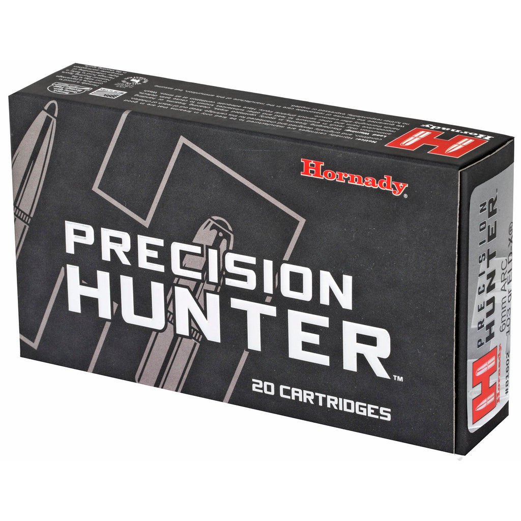 Hornady 6mm ARC 103 Grain ELD-X Precision Hunter Ammunition (Part #81602)
