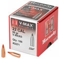 Hornady V-Max 22 Caliber .224 55 Grain Bullet - Pack of 100