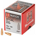 Hornady Match 22 Caliber Boat Tail Hollow Point Ammunition, 52 Grain, 100 Rounds