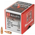Hornady HRNDY 22 Caliber Full Metal Jacket Boat Tail Bullets (55 Grain, 100 Count)