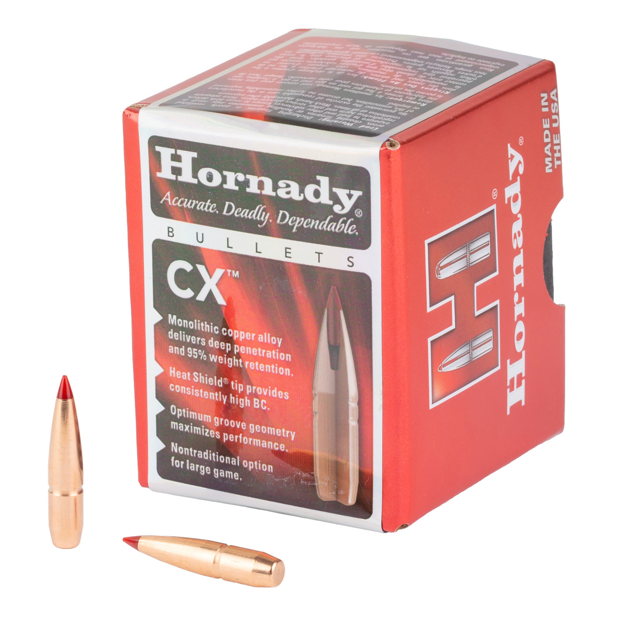 Hornady 22 Caliber .224 65 Grain CX Monolithic Hunting Bullets (50 Count)