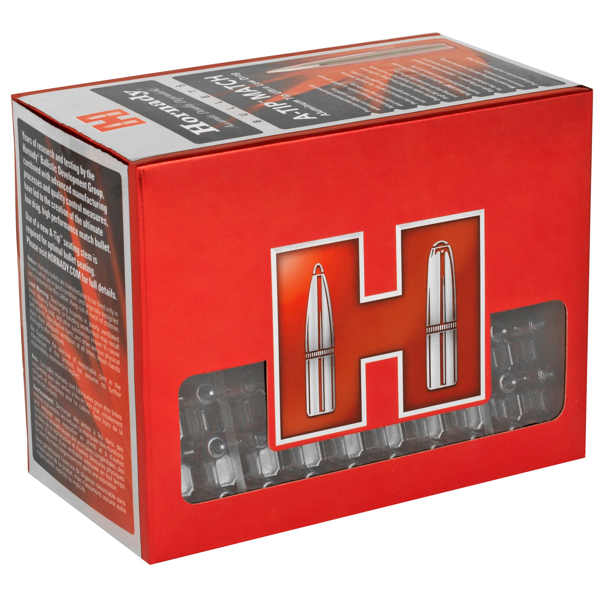 Hornady A-Tip Match .243 Caliber 110 Grain Boat Tail Match Bullets (100 Count)