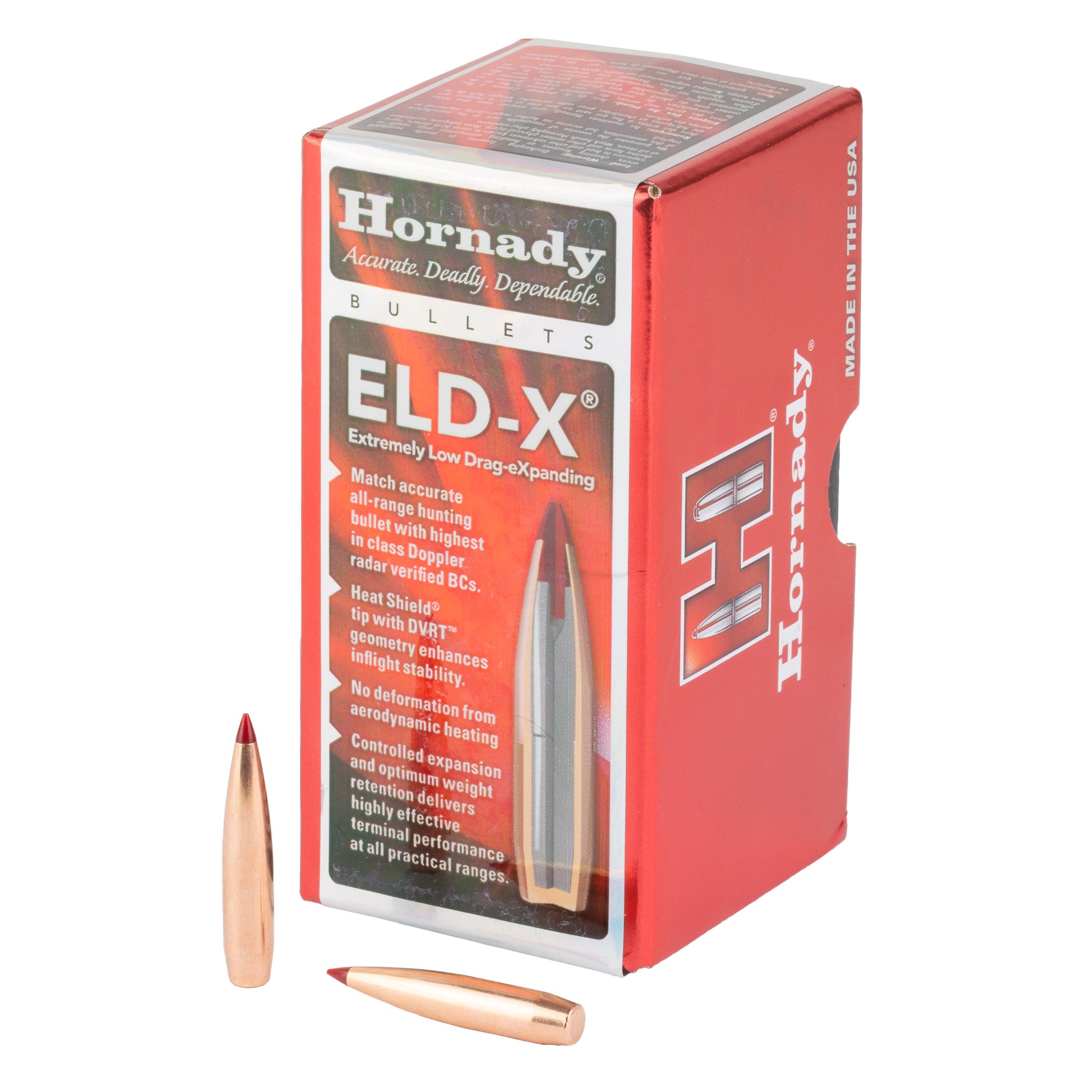 Hornady ELD-X 25 Caliber .257 128-Grain Hunting Bullet (Box of 100)