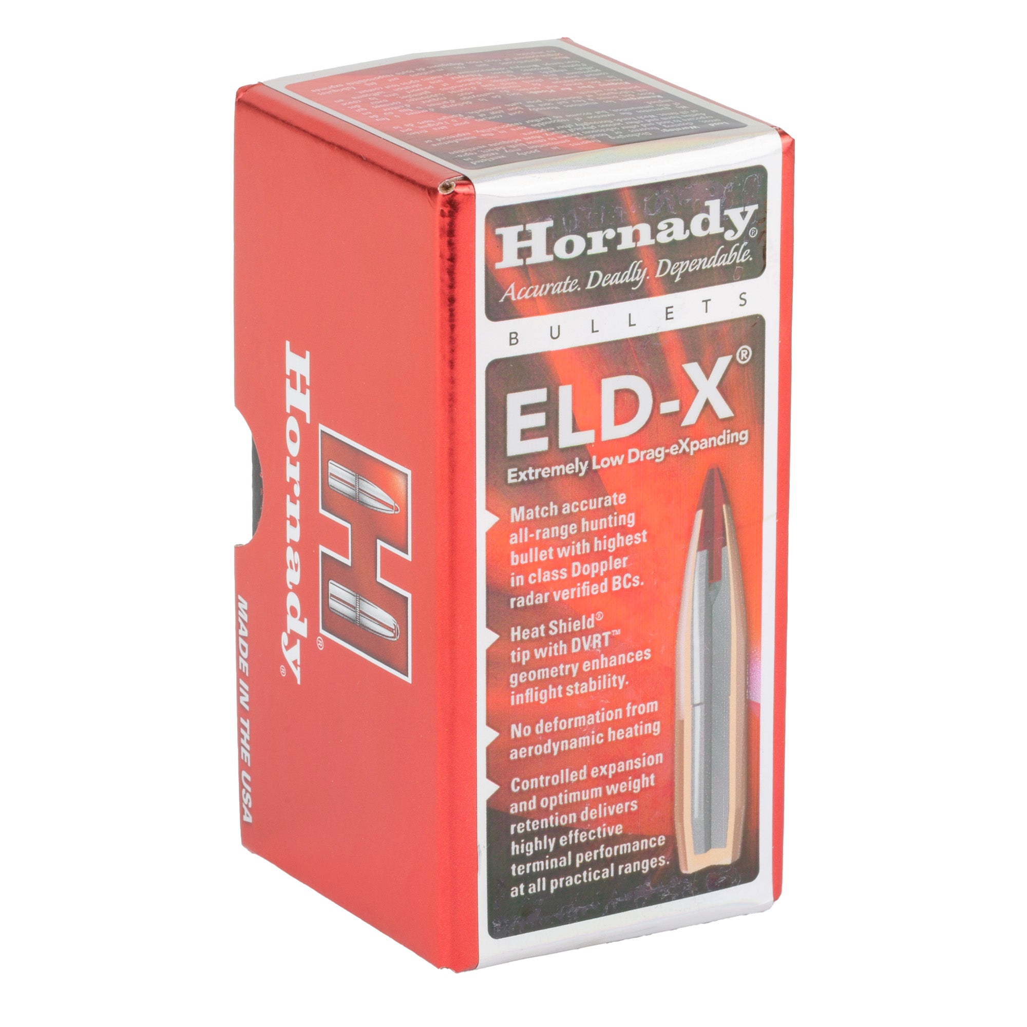 Hornady ELD-X 25 Caliber .257 128-Grain Hunting Bullet (Box of 100)