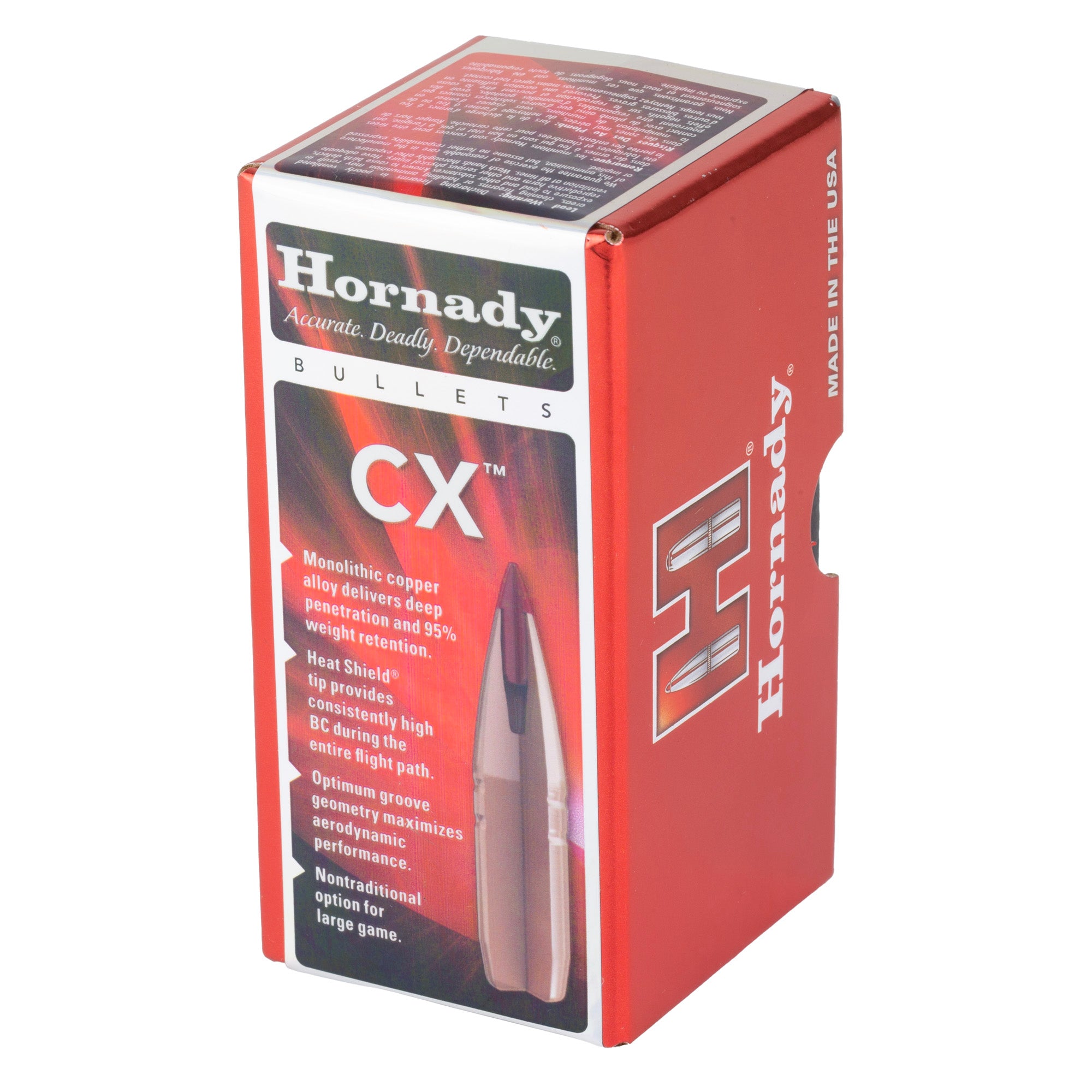 Hornady CX Monolithic Hunting Bullet for 25 Caliber, 112 Grain, .257 Diameter – 50 Count Box