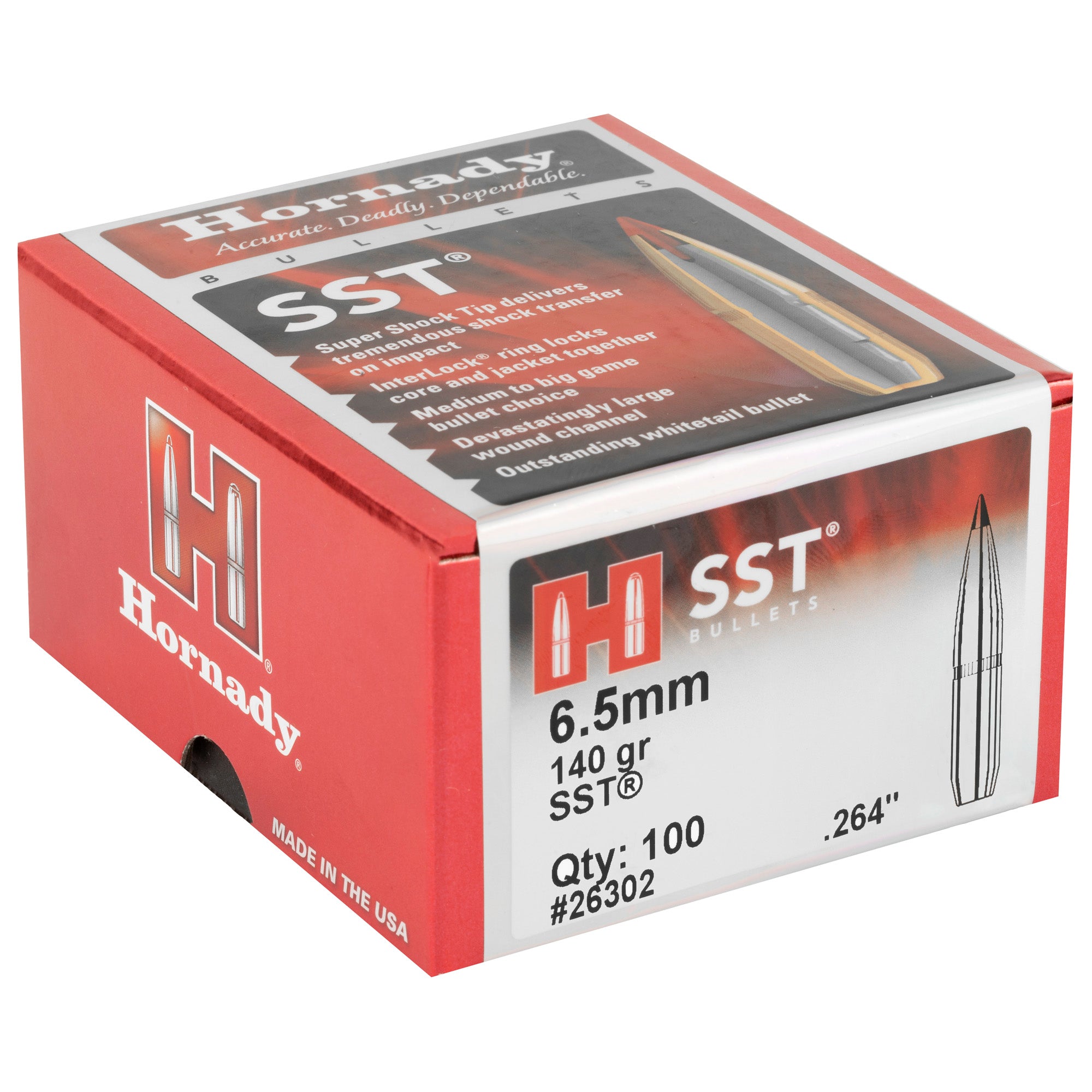 Hornady SST 6.5mm .264 140 Grain Ammunition - 100 Rounds
