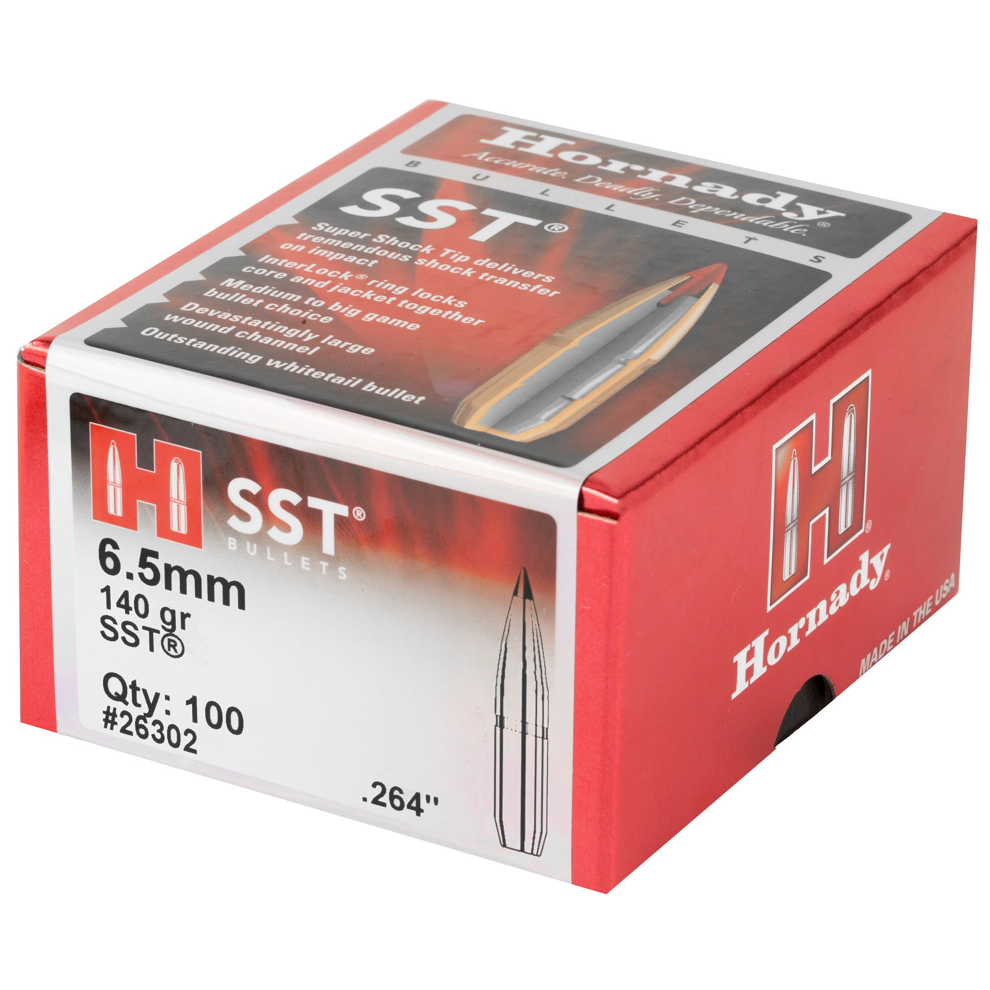 Hornady SST 6.5mm .264 140 Grain Ammunition - 100 Rounds