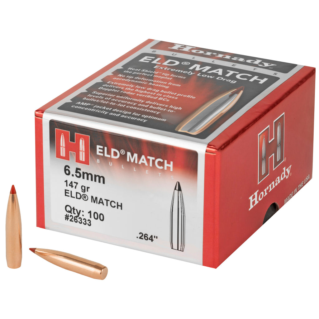 Hornady ELD-M 6.5mm .264 147 Grain Match Bullets - Box of 100