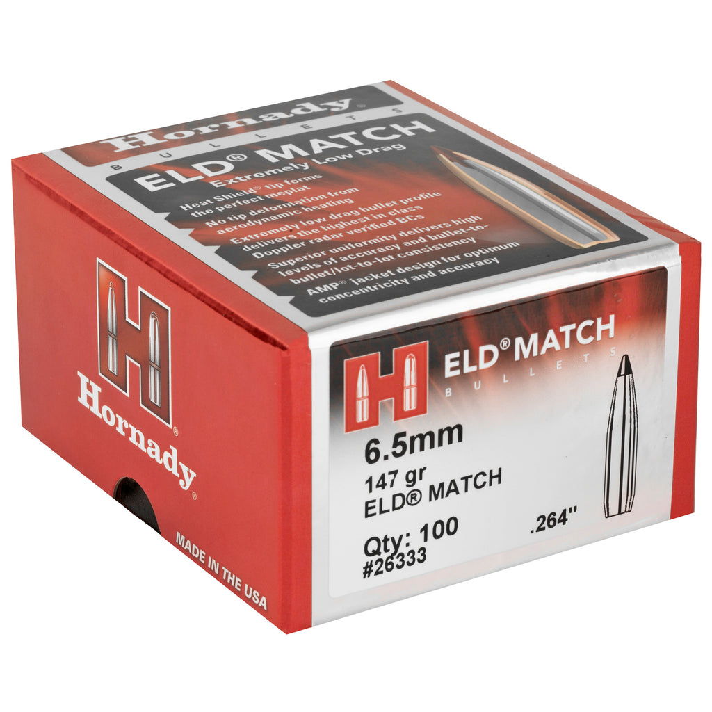 Hornady ELD-M 6.5mm .264 147 Grain Match Bullets - Box of 100